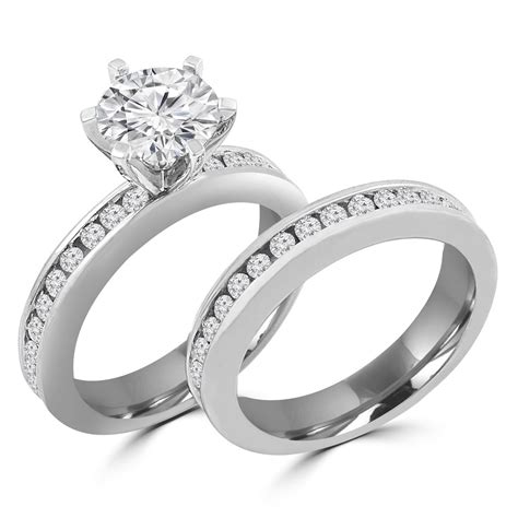 solitaire channel set ring